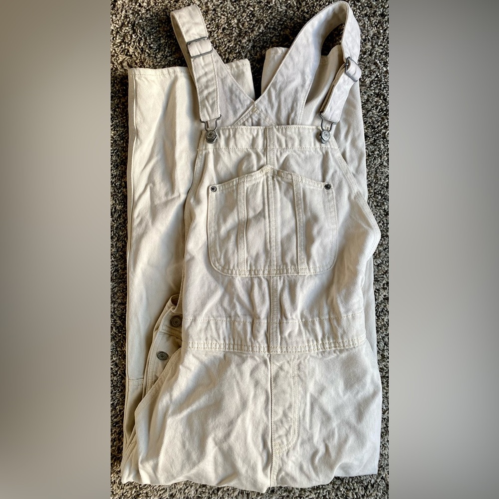 Old Navy Women's Cream Jeans Overalls